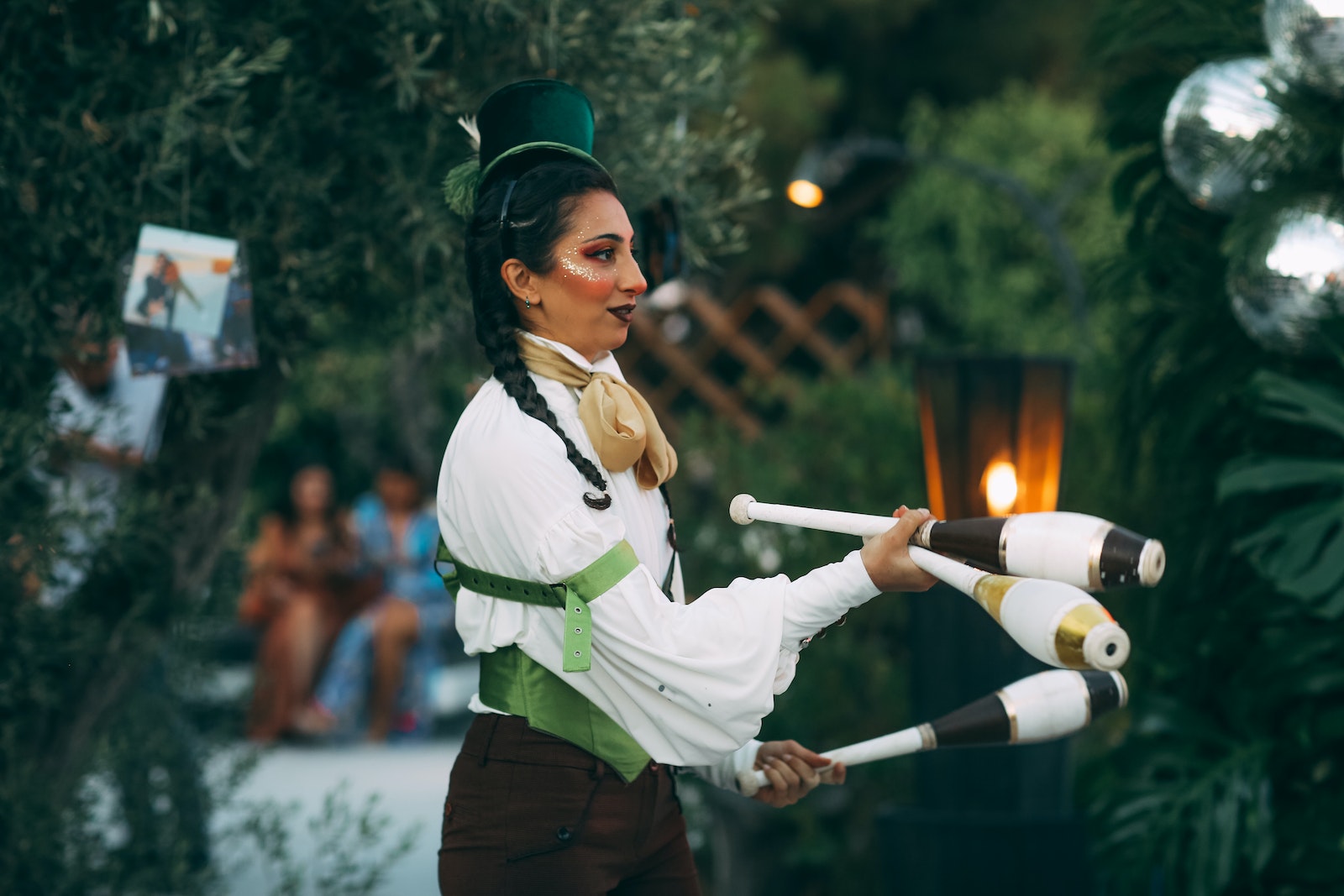 Juggling Mind A Woman Juggling with Juggling Clubs. Juggling mental health in the holistic circus of life.