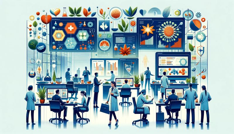 Healthcare professionals discussing alternative healing studies.