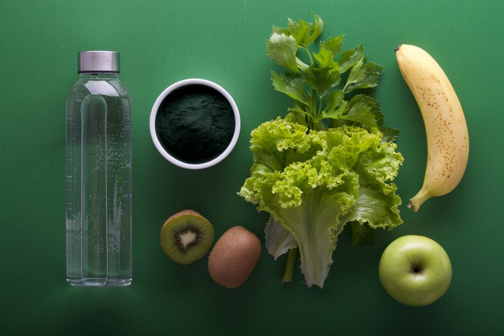 An assortment of Organic green leafy vegetables, vital for immune function.